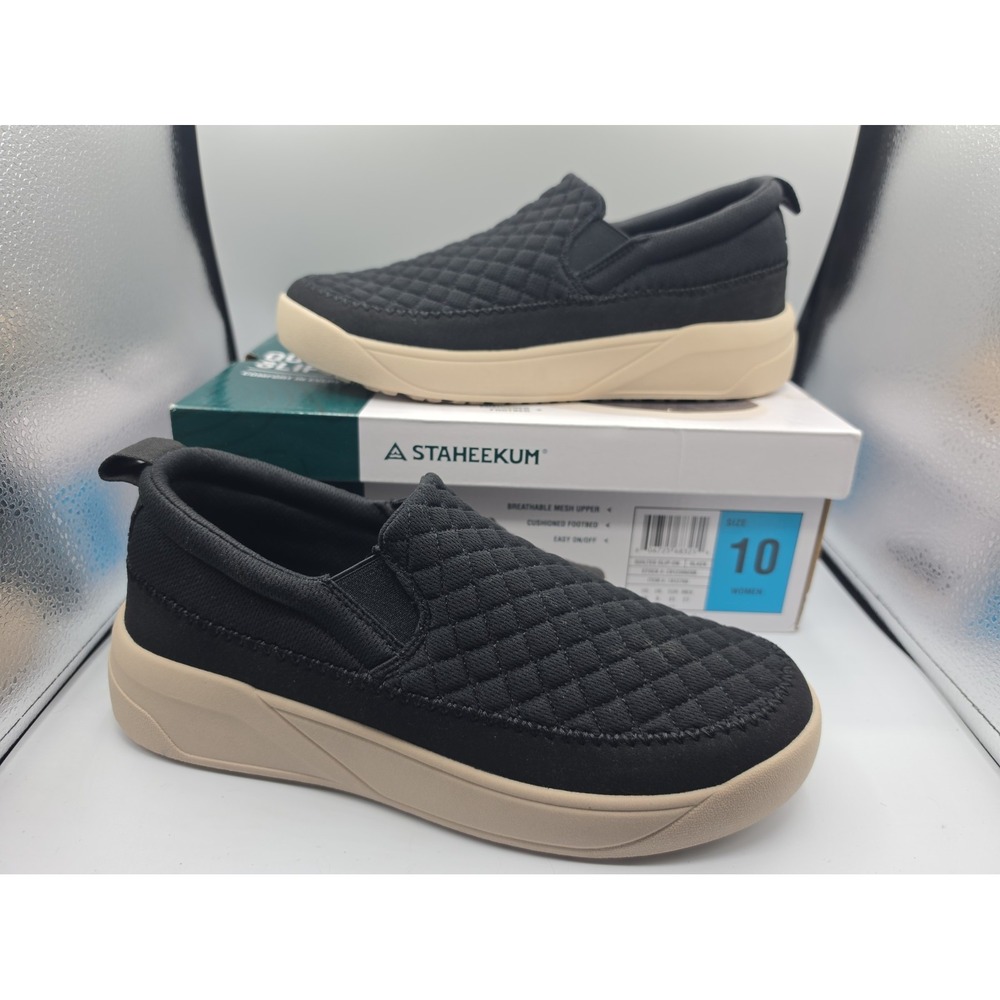 Staheekum Womens Quilted Slip On Shoes Black Size 10 C91239928B